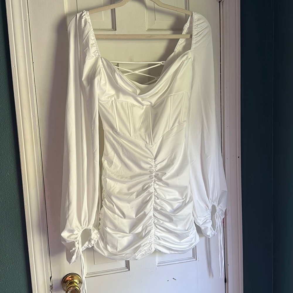 White mini dress
